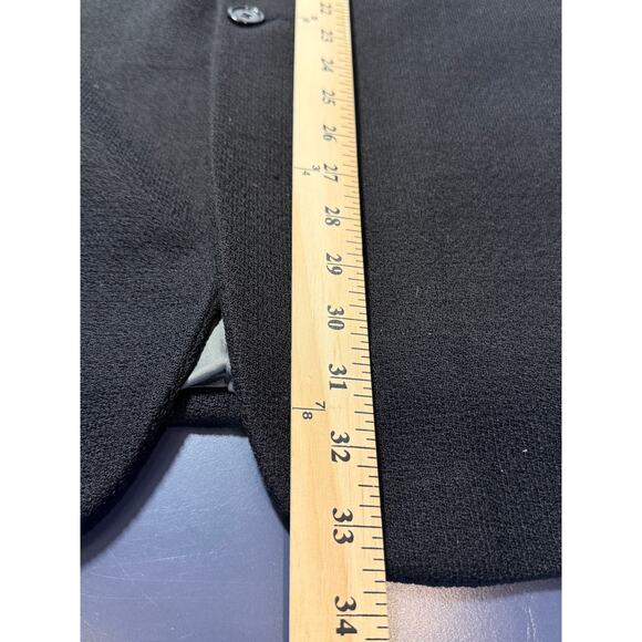 Vintage Gianni Wool Blazer Mens 44R Black Made USA Minimalist Classic - Picture 10 of 12